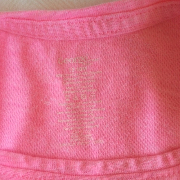 george pink rainbow graphic swing tank top 12-18 months baby toddler girls - Picture 4 of 6